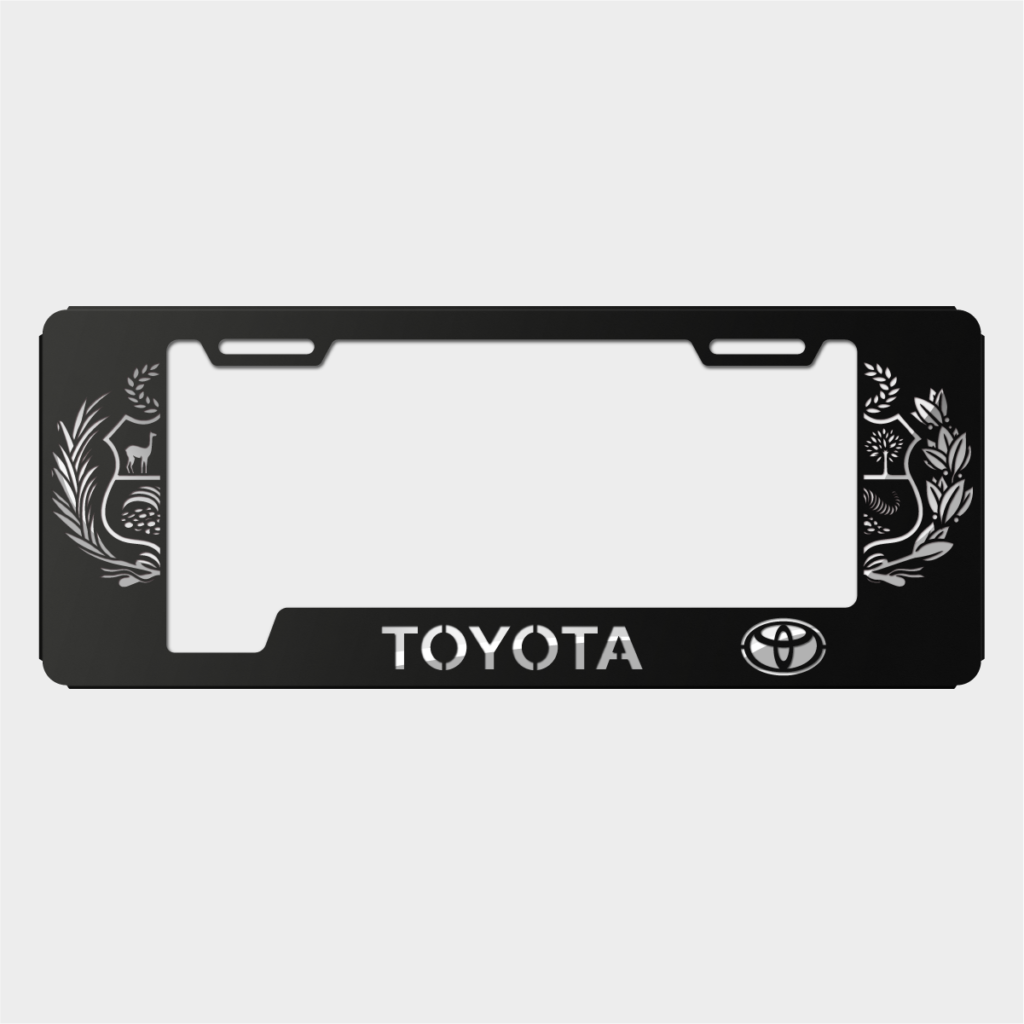 Portaplaca Toyota Escudo Peruano