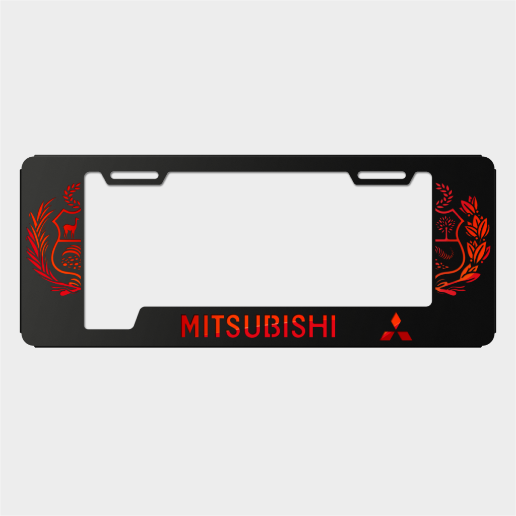 Portaplaca Mitsubishi Escudo peruano