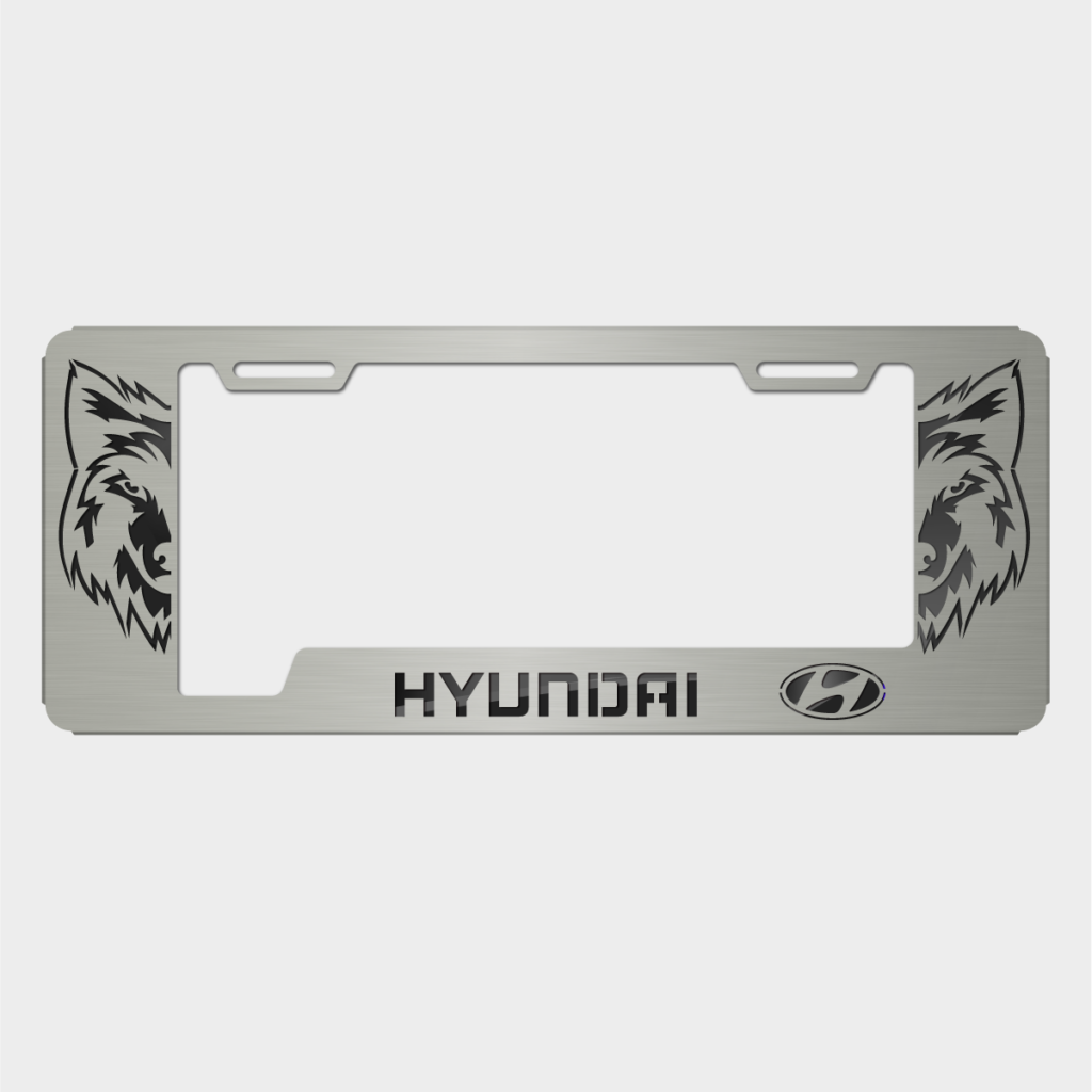 Portaplacas Hyundai Lobo satinada