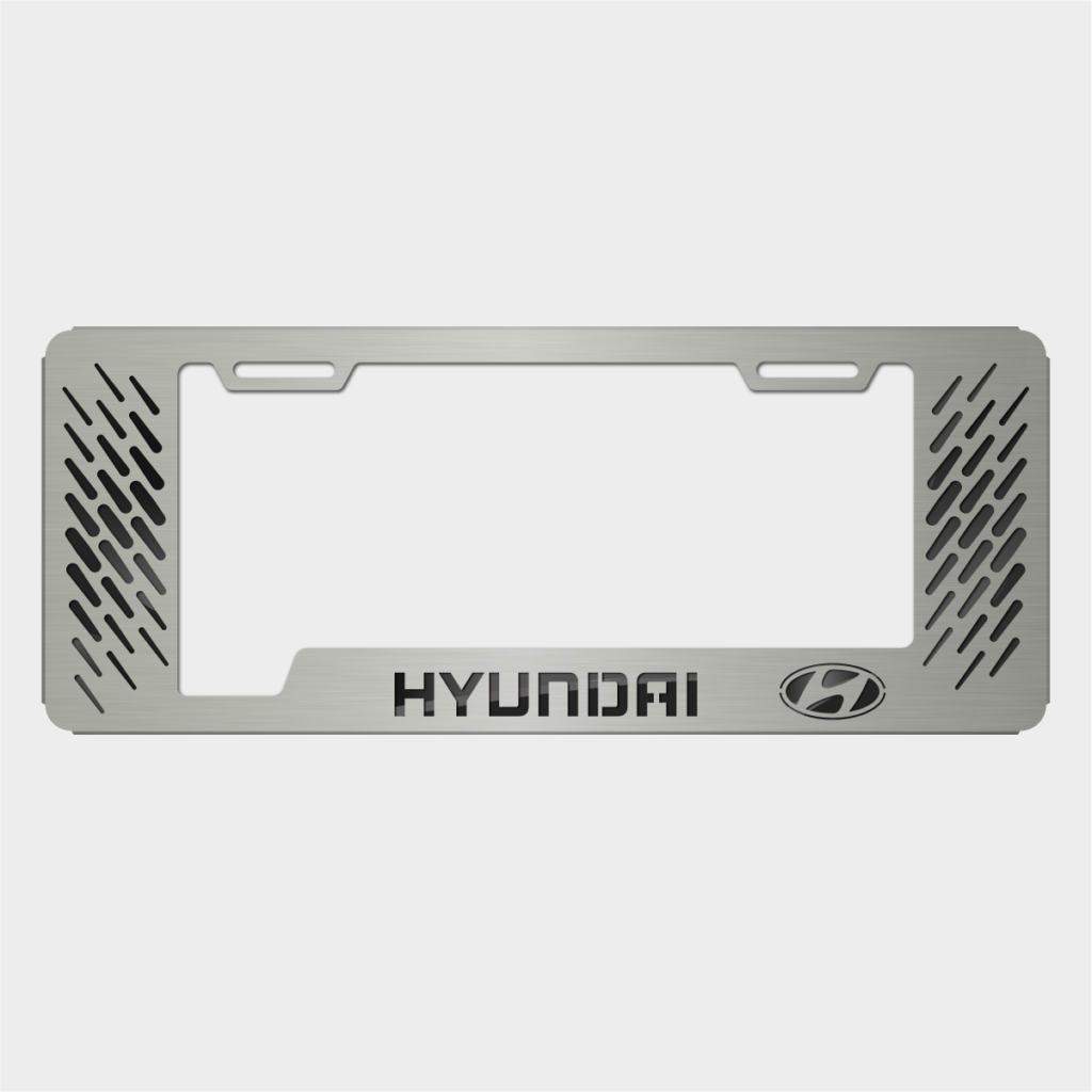 Portaplacas Hyundai Texturizado satinada