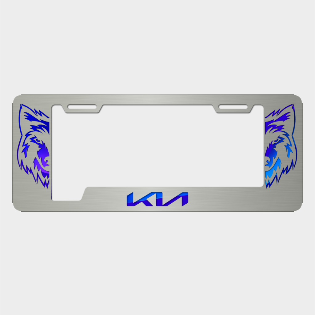 Portaplacas KIA Lobo Satinada