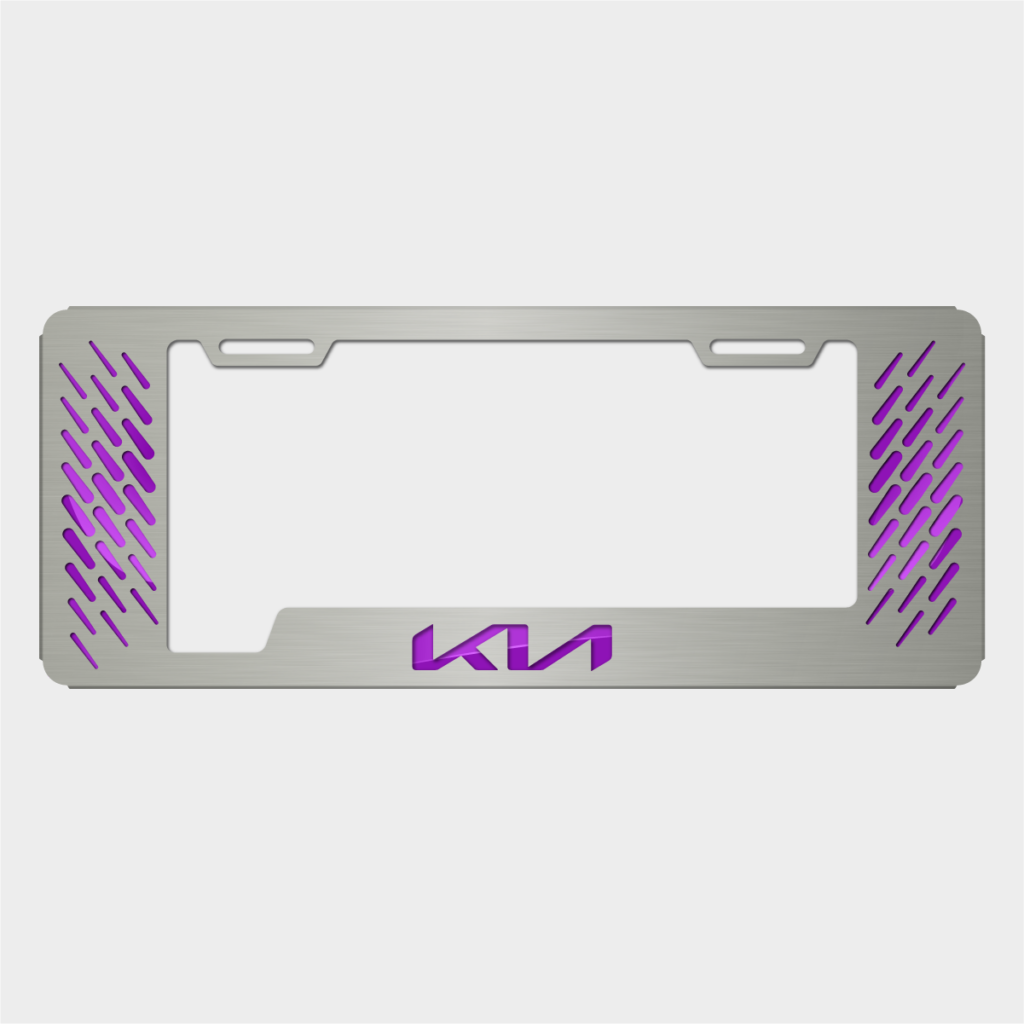 Portaplacas KIA Texturizado Satinada