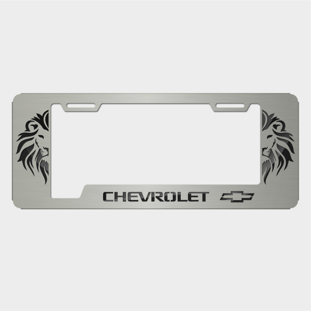 Portaplacas Chevrolet León satinada