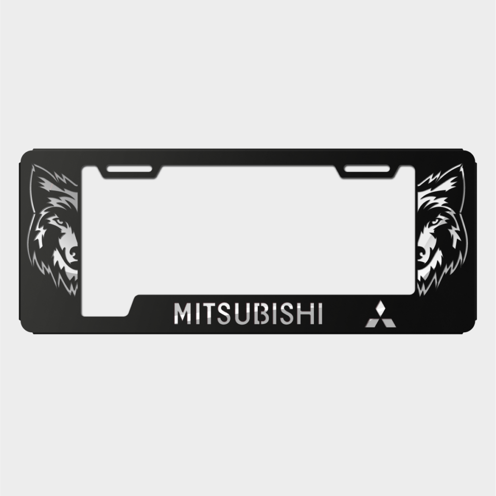 Portaplacas Mitsubishi Lobo