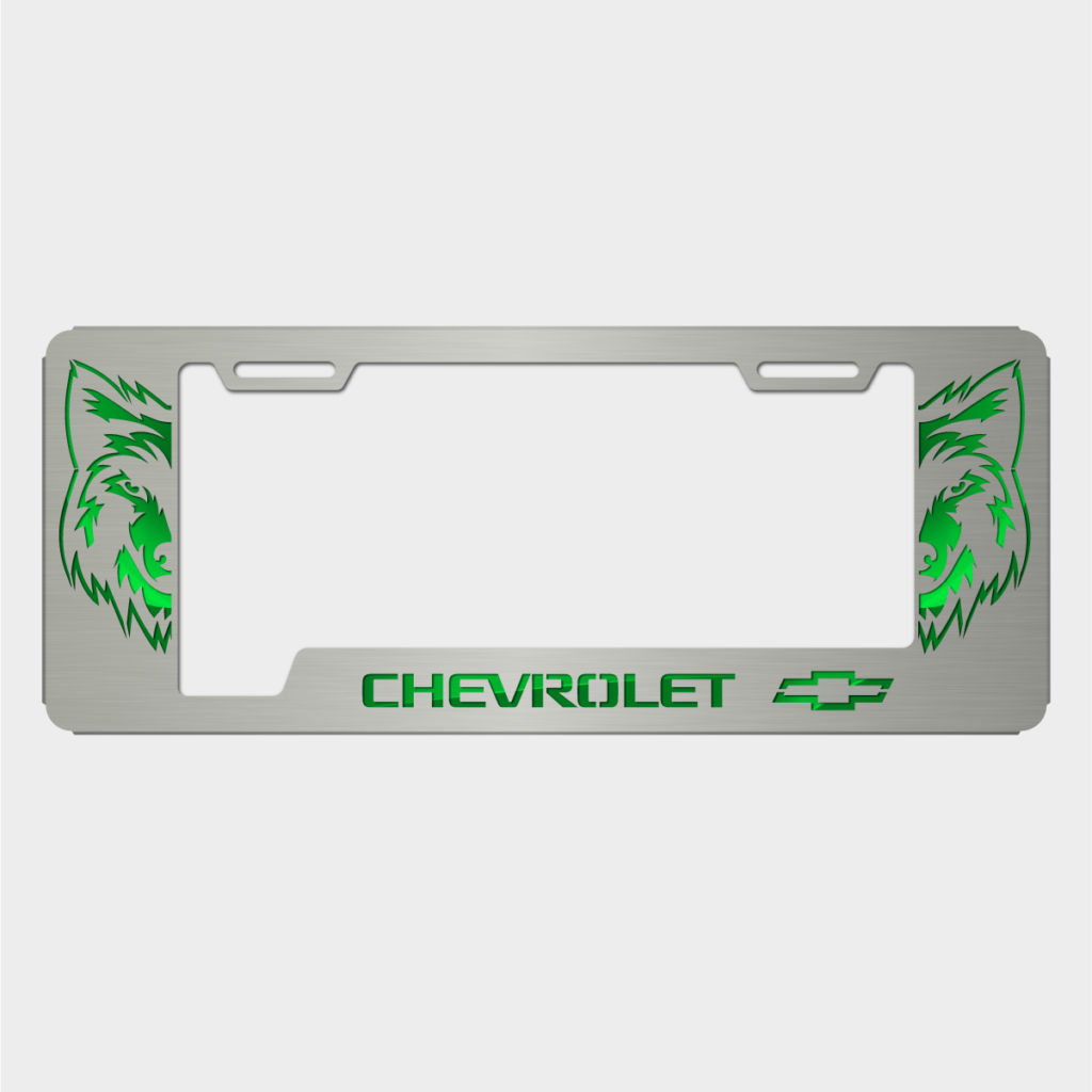 Portaplacas Chevrolet Lobo satinada