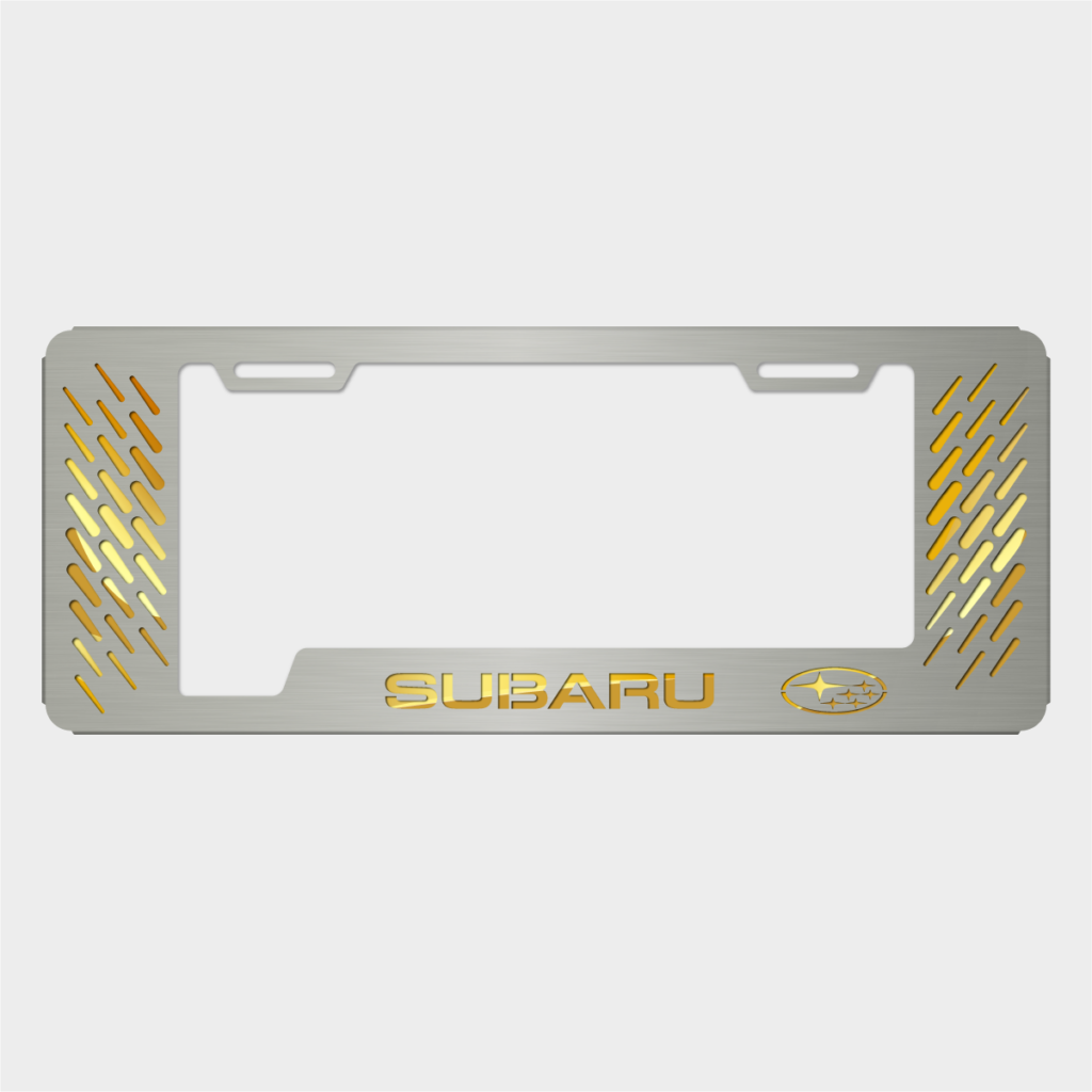 Portaplacas Subaru Texturizado satinada