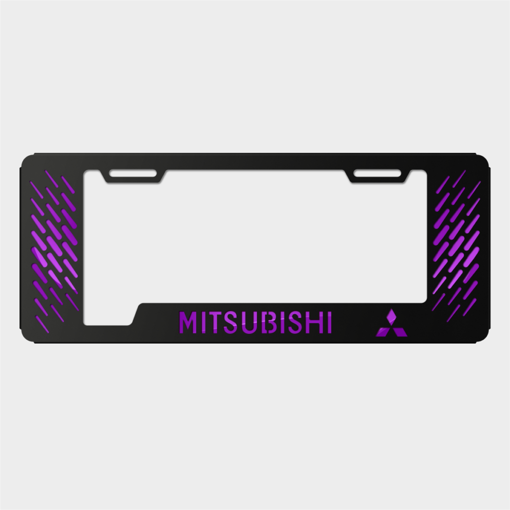 Portaplacas Mitsubishi Texturizado