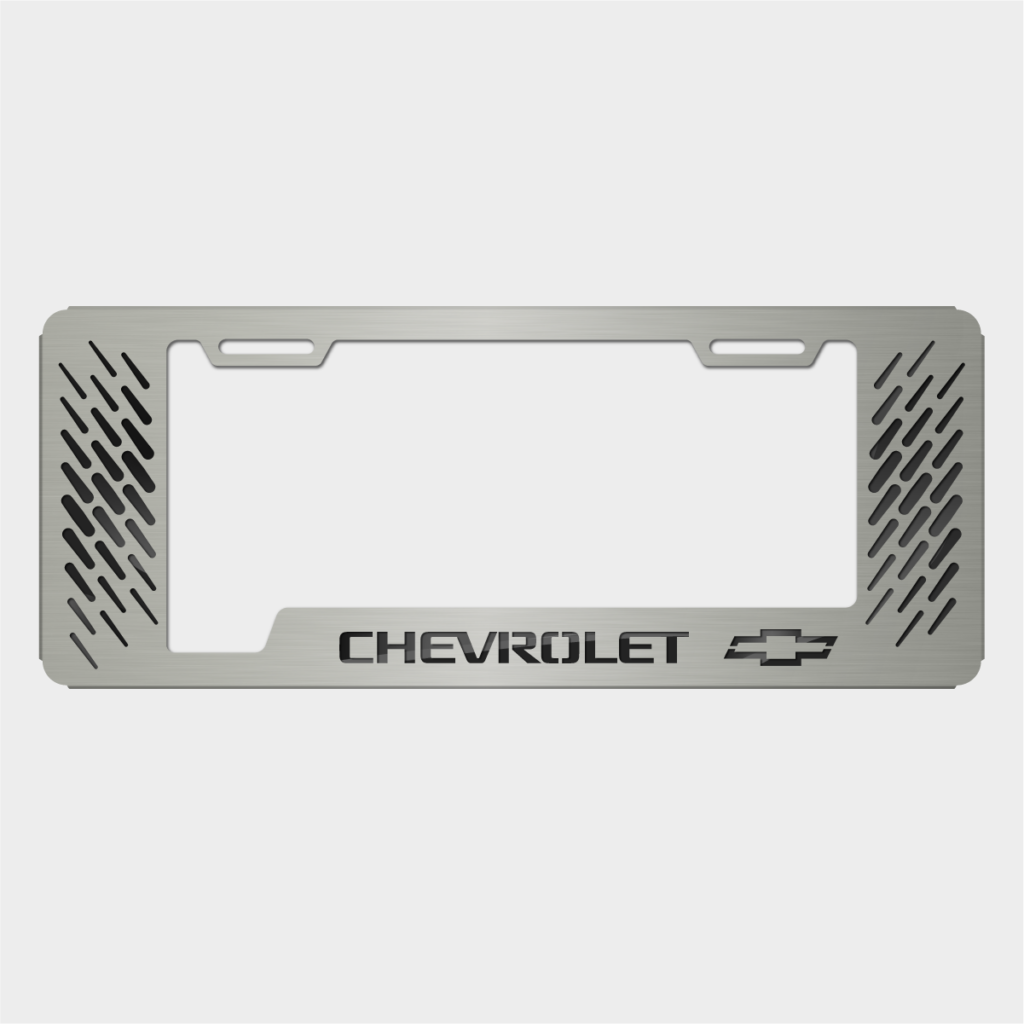 Portaplacas Chevrolet Texturizado satinada