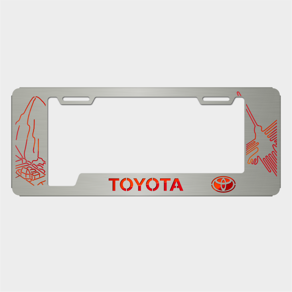 Portaplacas Toyota Machu Picchu satinada