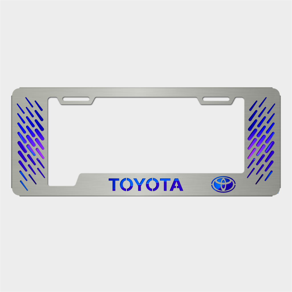 Portaplacas Toyota Texturizado satinada